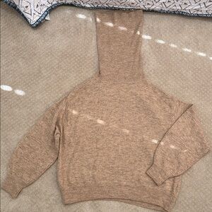 H&M High Roller Cowl Neck Sweater, Tan, Size M